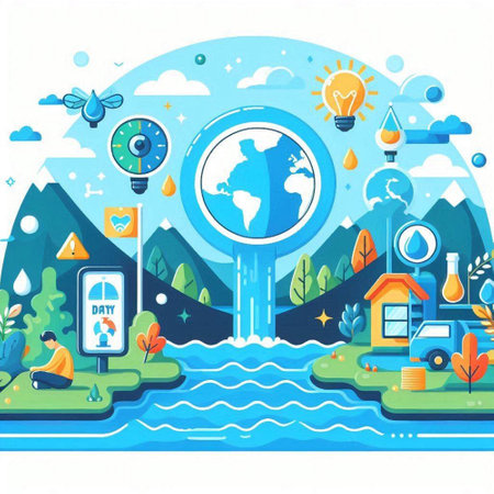 Flat design illustration concepts for environment and ecology, save the planet.のイラスト素材