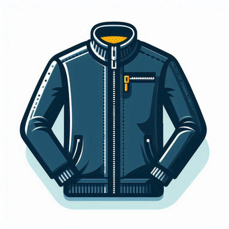 Men's jacket isolated on a white background. Vector illustration in retro style.のイラスト素材
