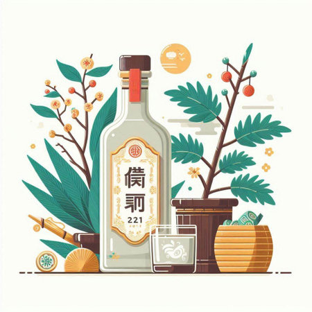 Japanese sake bottle. Vector illustration of Japanese sake bottle. Japanese sake bottle. Japanese sake bottle.のイラスト素材