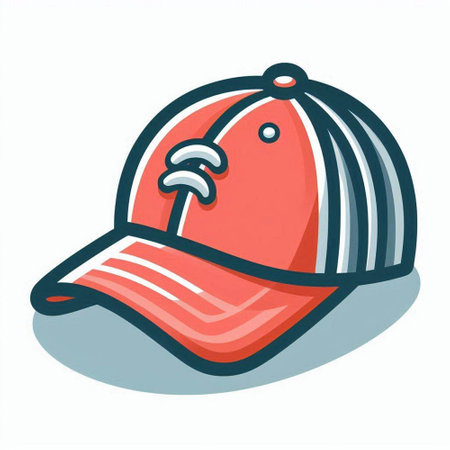 Baseball cap isolated on a white background. Vector illustration in cartoon style.のイラスト素材