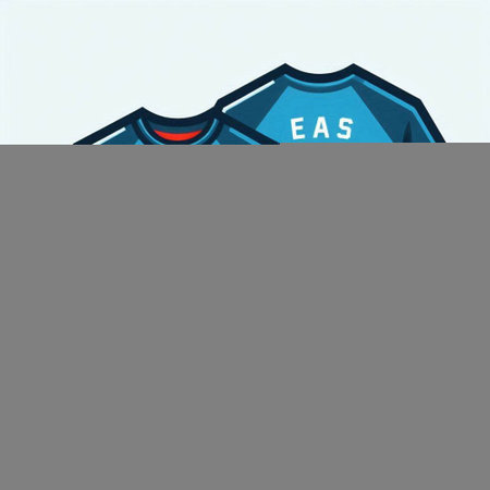 Illustration of a soccer shirt with the inscription EAS on itのイラスト素材