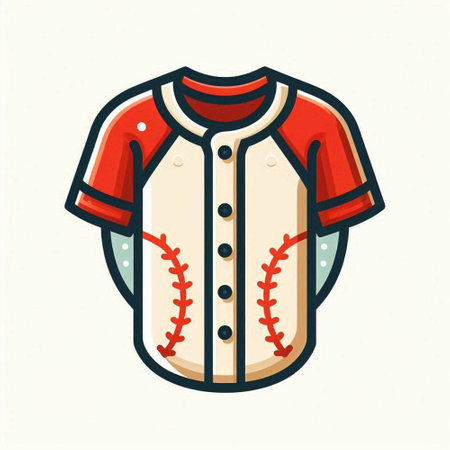 Baseball uniform vector icon, badge, logo, label or emblem.のイラスト素材