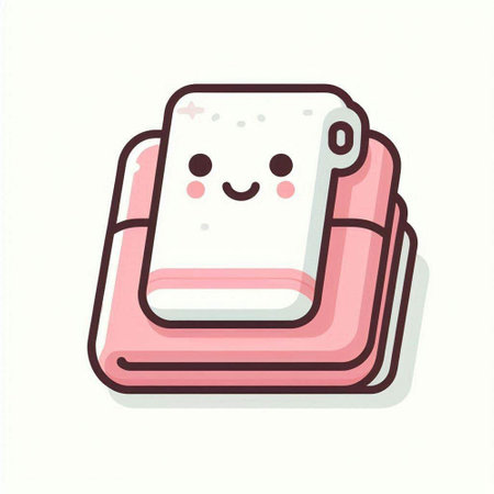 Cute kawaii marshmallow. Vector illustration isolated on white background.のイラスト素材