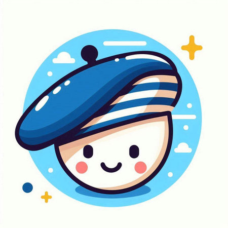 Cute cartoon character. Vector illustration in flat style on white background.のイラスト素材
