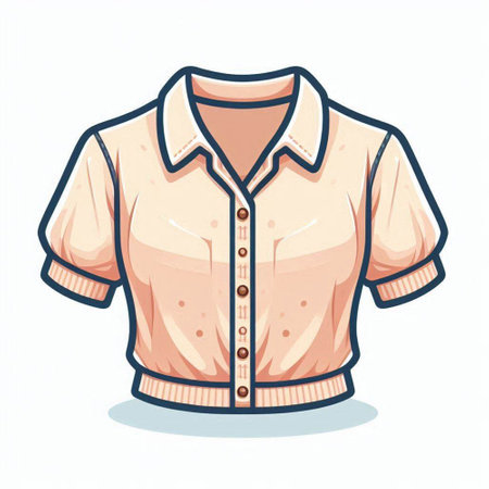 Illustration of men's shirt on a white background. Vector illustrationのイラスト素材
