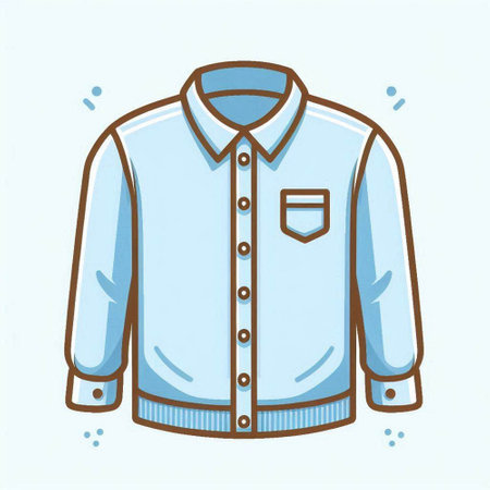 Men's shirt icon in doodle style. Vector illustration.のイラスト素材