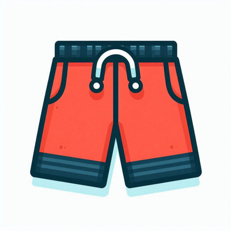 Swimming trunks. Vector illustration isolated on a white background.のイラスト素材