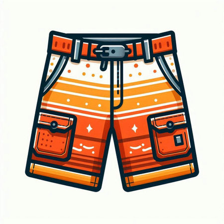 Shorts. Vector illustration. Isolated on a white background.のイラスト素材
