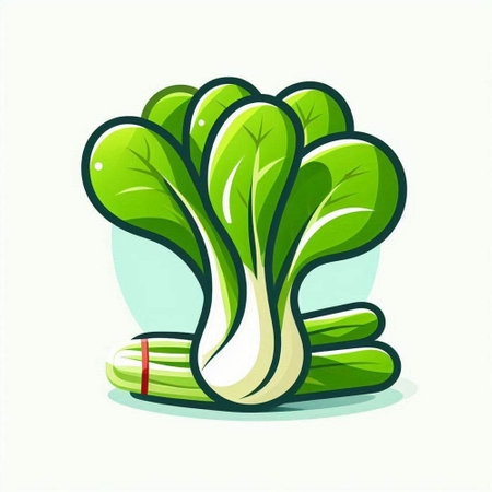 Vegetable Illustration of a Fresh Lettuce in Cartoon Styleのイラスト素材