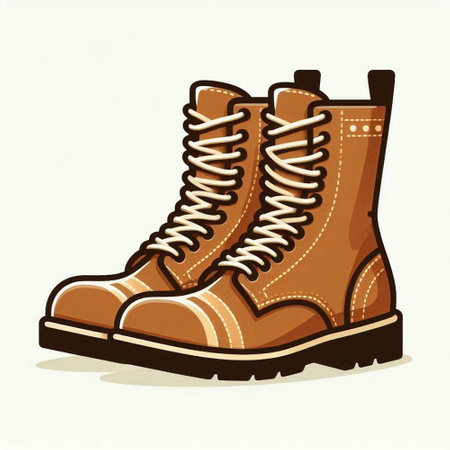 Hiking boot isolated on white background. Vector illustration. Eps 10.のイラスト素材
