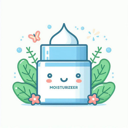 Cosmetic cream in a jar. Vector illustration, flat design.のイラスト素材