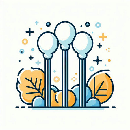 Eco tree line icon, vector illustration, eps 10.のイラスト素材