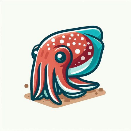 Octopus. Vector illustration. Isolated on a white background.のイラスト素材
