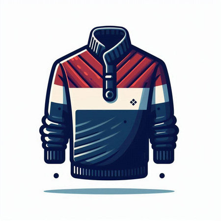 Vector illustration of a hockey sweater with a hood on a white backgroundのイラスト素材