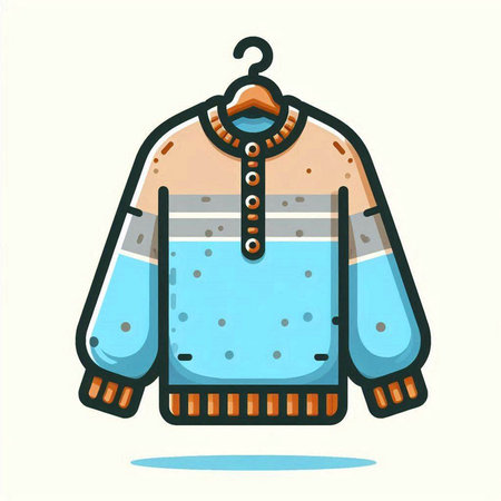 Vector illustration of a sweater. Isolated on a white background.のイラスト素材