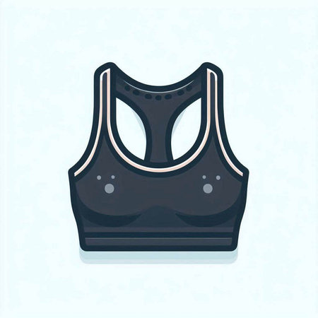 Illustration of a female tank top isolated on a white background.のイラスト素材