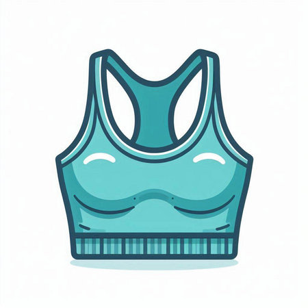 Vector illustration of a blue tank top isolated on a white background.のイラスト素材