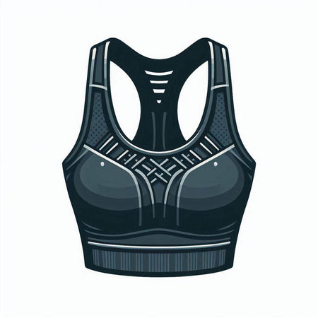 Vector illustration of a black tank top. Isolated on white background.のイラスト素材