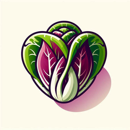 Vegetables. Vector illustration of chinese cabbage on white backgroundのイラスト素材