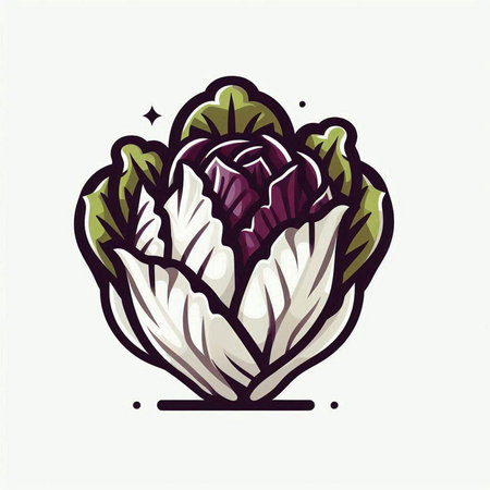 Illustration of cabbage, hand drawn vector illustration. Vector illustration.のイラスト素材