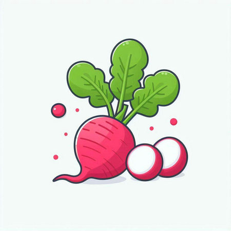 Radish vector illustration. Radish vegetable icon. Radish icon. Radish icon. Radish icon. Radish icon. Radish icon. Radish icon. Radish icon. Radish icon. Radish icon.のイラスト素材