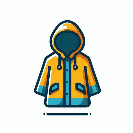Winter jacket icon. Vector illustration. Isolated on white background.のイラスト素材