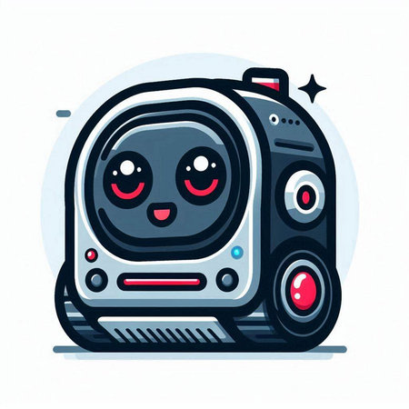 Kawaii robot. Cute cartoon character. Vector illustration.のイラスト素材