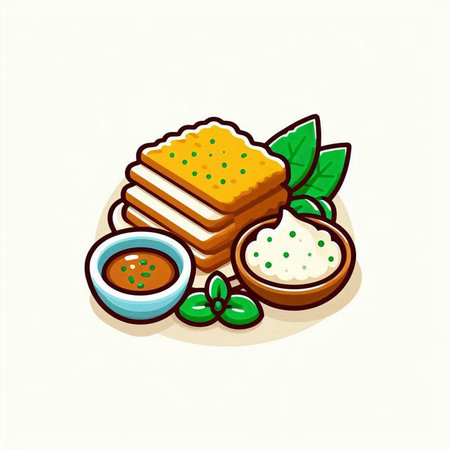 Thai food vector illustration. Can be used as a background.のイラスト素材