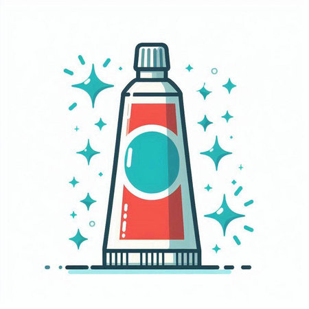 Toothpaste tube icon. Vector illustration of toothpaste tube.のイラスト素材