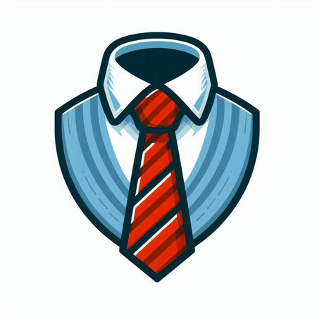 Vector illustration of a man's shirt and tie on white background.のイラスト素材