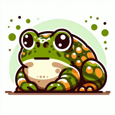 Frog. Vector illustration. Isolated on a white background.のイラスト素材