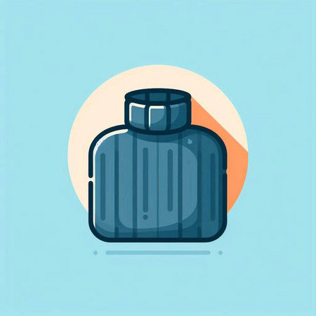 Perfume bottle icon. Vector illustration in flat design style.のイラスト素材