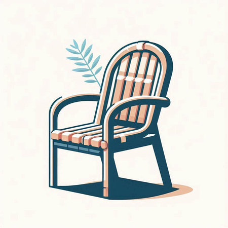 Comfortable armchair on white background. Vector illustration in flat style.のイラスト素材