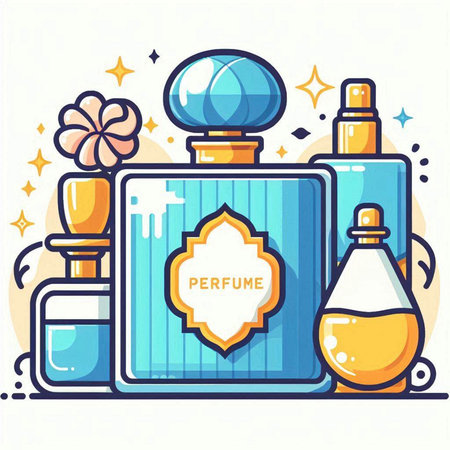 Perfume bottle icon. Perfume bottle vector illustration.のイラスト素材