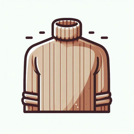 Illustration of a knitted sweater isolated on a white background.のイラスト素材