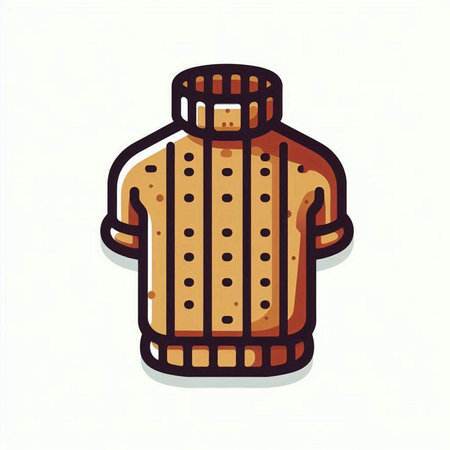 Winter clothes icon. Isolated on white background. Vector illustration.のイラスト素材