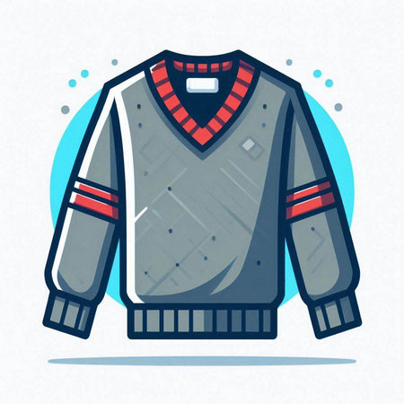 Hockey jersey vector illustration in flat style. Winter sport clothing.のイラスト素材