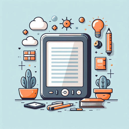 Modern flat design concept of online education, e-learning. Vector illustrationのイラスト素材