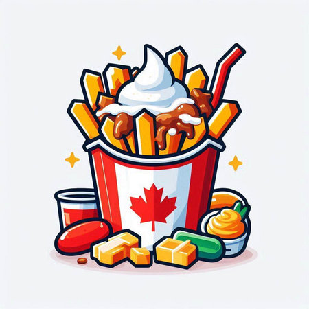 French fries vector illustration, fast food icon. Fast food icon.のイラスト素材