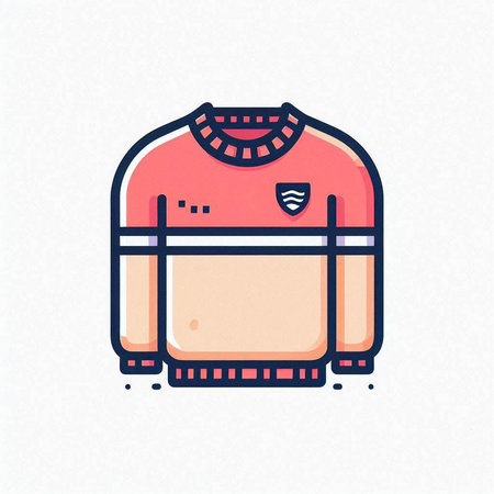 Hockey jersey icon, vector illustration. Flat design style, modern colors.のイラスト素材