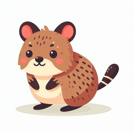 Cute cartoon beaver. Vector illustration isolated on white background.のイラスト素材