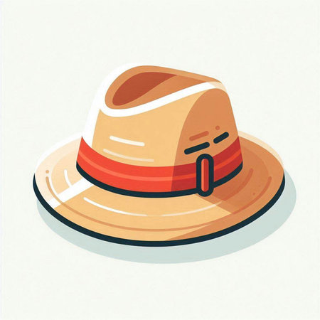 Vector illustration of a hat. Isolated on a white background.のイラスト素材