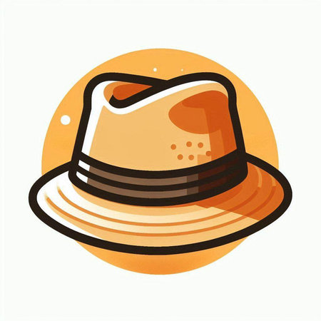 Illustration of a hat on a white background. Vector illustration.のイラスト素材