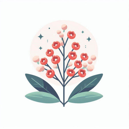 Flower icon. Vector illustration in flat style. Isolated on white background.のイラスト素材