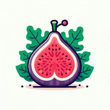 Fruit icon. Vector illustration in flat style. Isolated on white background.のイラスト素材