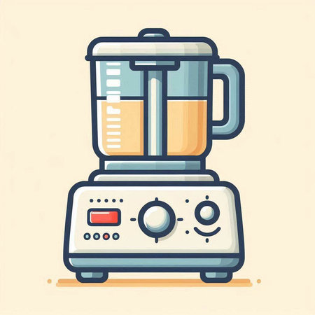 Illustration of a blender in a flat style. Vector illustration.のイラスト素材