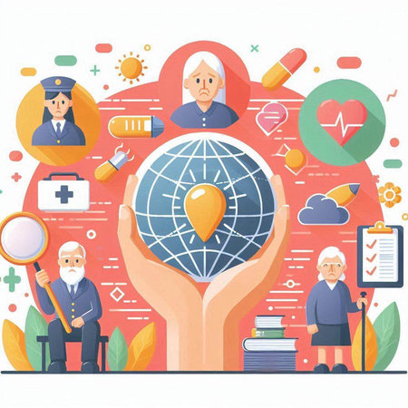 Flat design illustration concepts for healthcare, medical, pharmacy, online medicine.のイラスト素材