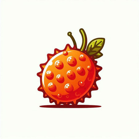 Kiwano fruit isolated on the white background. Vector illustration.のイラスト素材