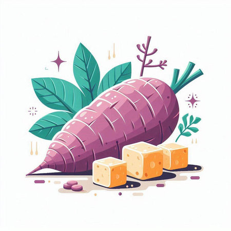 Sweet potato vector illustration. Sweet potato vector illustration. Sweet potato vector illustrationのイラスト素材