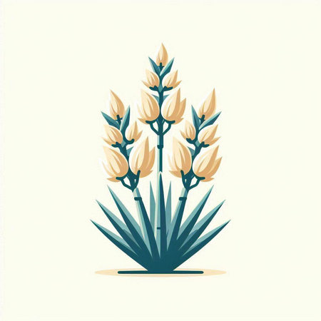 Flower of a plant in a flat style. Vector illustration.のイラスト素材